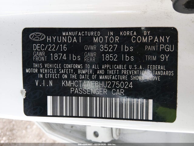 Hyundai Accent Value Edition 2017 KMHCT4AE8HU275024 Image 9