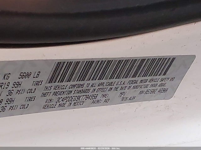 2019 DODGE JOURNEY 3C4PDDEG9KT784958 Photo 8