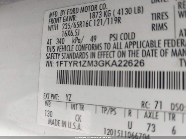 2016 FORD TRANSIT-250 1FTYR1ZM3GKA22626 Photo 8