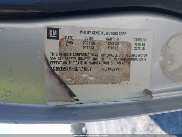 2003 CADILLAC DEVILLE 1G6KD54Y83U171007 Photo 8