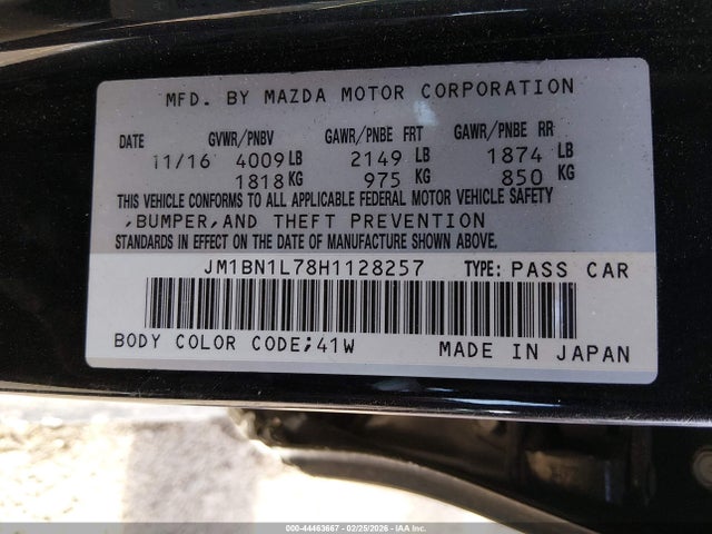 2017 MAZDA MAZDA3 JM1BN1L78H1128257 Photo 8
