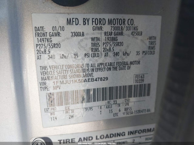 2010 FORD EXPEDITION 1FMJU1K50AEB47829 Photo 8