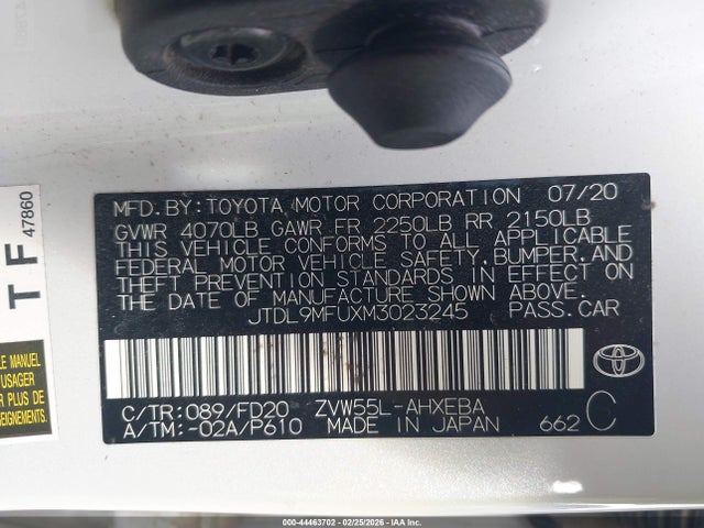 JTDL9MFUXM3023245 Toyota Prius Le Awd-e