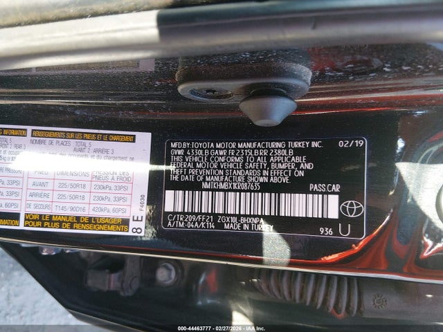 Продаж на аукціоні авто 2019 Toyota C-hr Xle, vin: NMTKHMBX1KR087635, номер лоту: 44463777