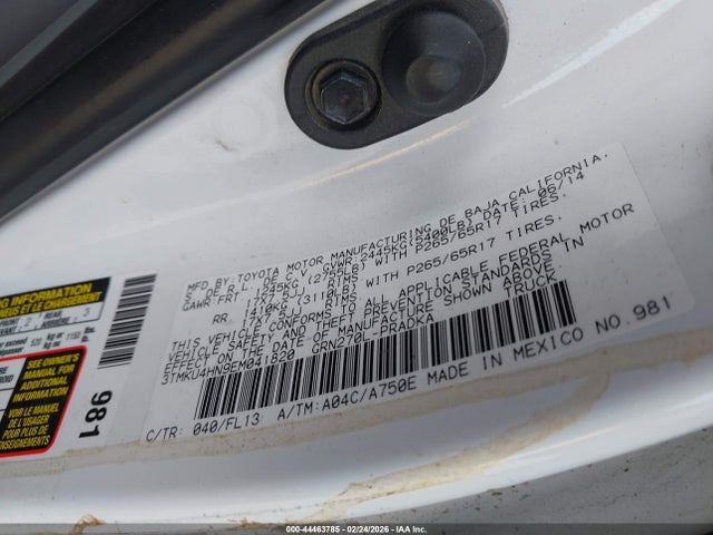 3TMKU4HN9EM041820 Toyota Tacoma Prerunner V6