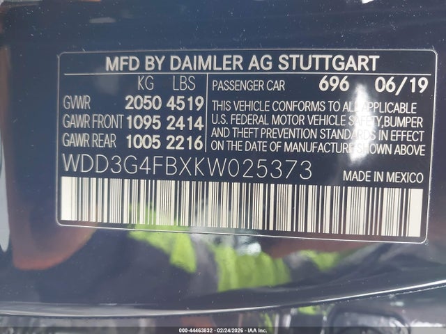 Продаж на аукціоні авто 2019 Mercedes-benz A 220 4matic, vin: WDD3G4FBXKW025373, номер лоту: 44463832
