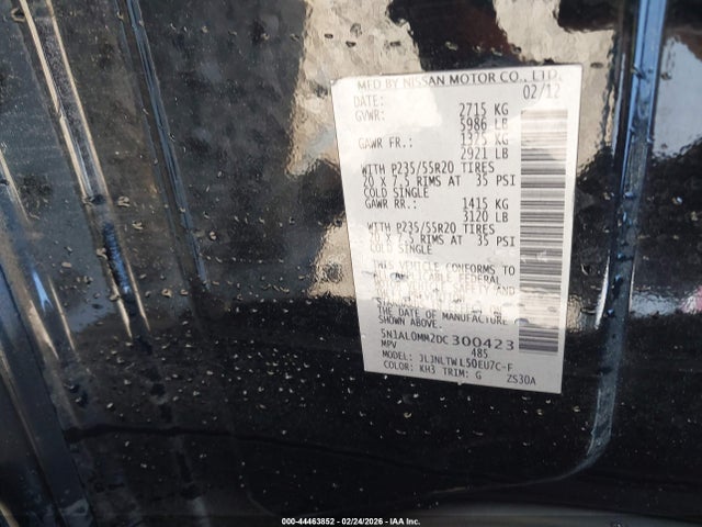Aukcja sprzedaży 2013 Infiniti Jx35, vin: 5N1AL0MM2DC300423, numer aukcji: 44463852