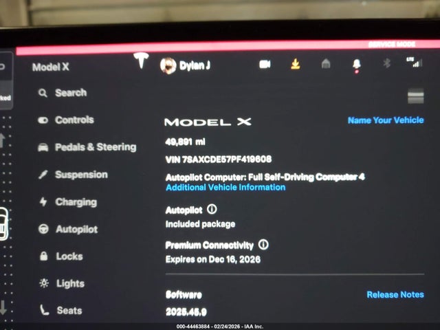Продаж на аукціоні авто 2023 Tesla Model X Dual Motor All-wheel Drive/standard Range, vin: 7SAXCDE57PF419608, номер лоту: 44463884
