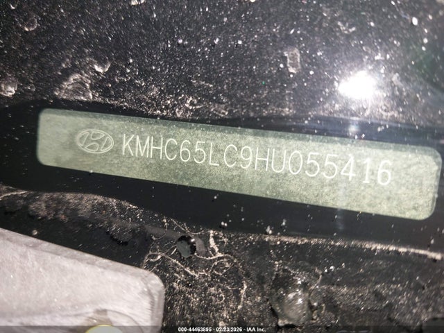 KMHC65LC9HU055416 Hyundai Ioniq Hybrid Blue