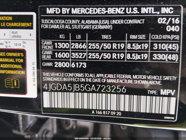 Продажа на аукционе авто 2016 Mercedes-benz Gle 350, vin: 4JGDA5JB5GA723256, номер лота: 44463909