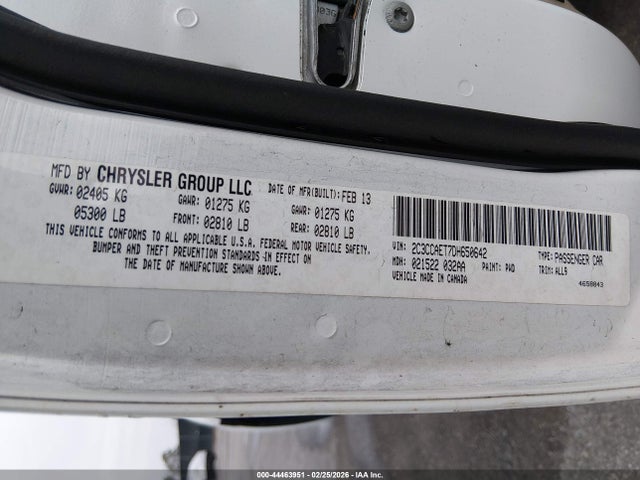 2013 CHRYSLER 300C 2C3CCAET7DH650642 Photo 8