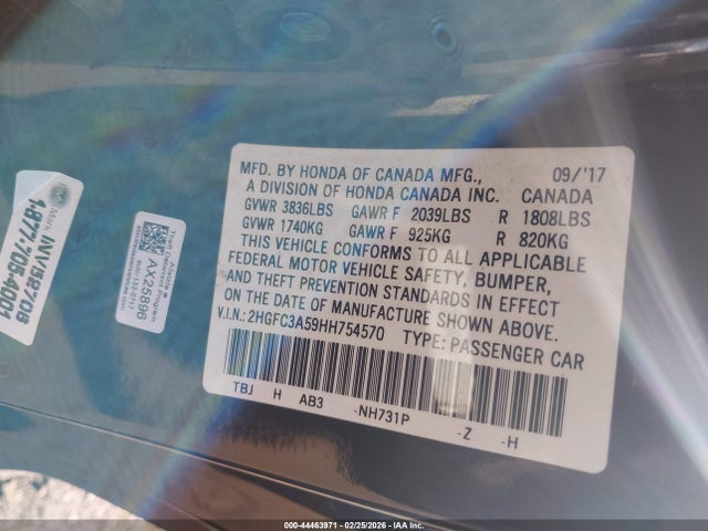 Honda CIVIC SI 2017 2HGFC3A59HH754570 Image 9