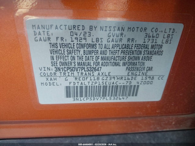 Nissan Kicks Sr Xtronic Cvt 2023 3N1CP5DV7PL532647 Image 9