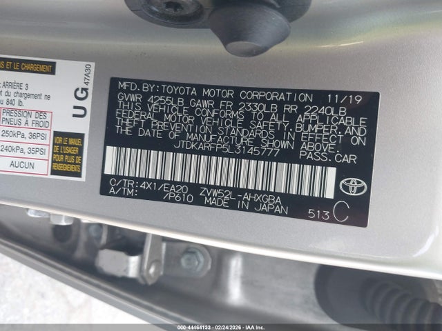 2020 TOYOTA PRIUS PRIME JTDKARFP5L3145777 Photo 8