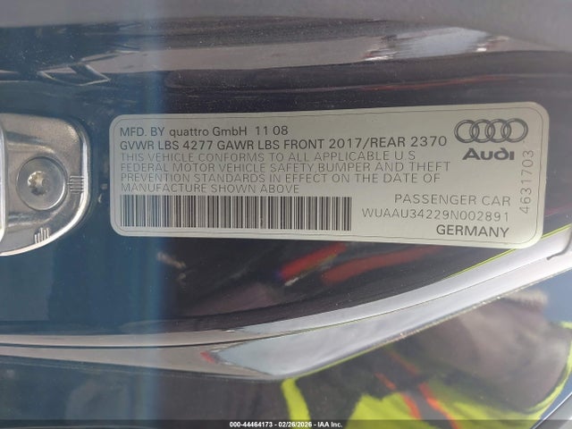 2009 AUDI R8 WUAAU34229N002891 Photo 8