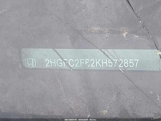 Honda Civic Lx 2019 2HGFC2F62KH572857 Image 9