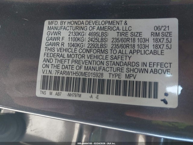 2021 HONDA CR-V 7FARW1H50ME015928 Photo 8
