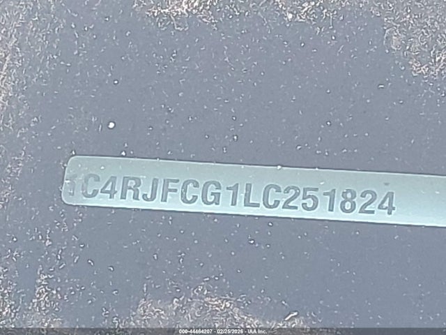 Aukcja sprzedaży 2020 Jeep Grand Cherokee High Altitude 4x4, vin: 1C4RJFCG1LC251824, numer aukcji: 44464207