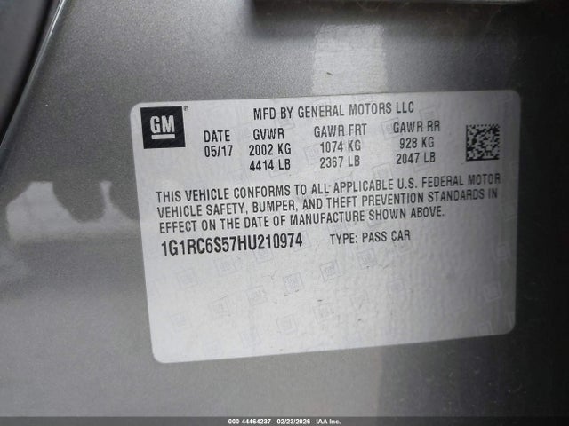 2017 CHEVROLET VOLT 1G1RC6S57HU210974 Photo 8