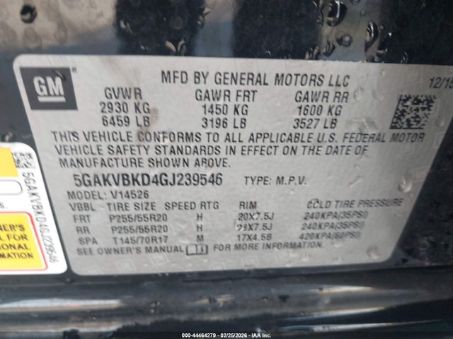 Продаж на аукціоні авто 2016 Buick Enclave Leather, vin: 5GAKVBKD4GJ239546, номер лоту: 44464279