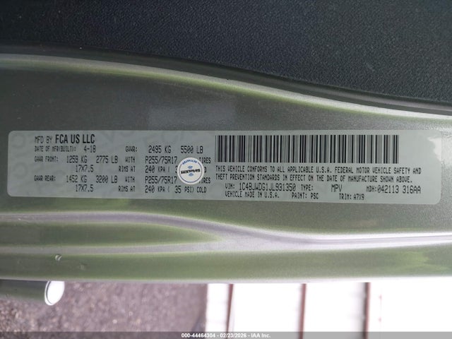 1C4BJWDG1JL931350 Jeep Wrangler Jk Unlimited Sport S 4x4