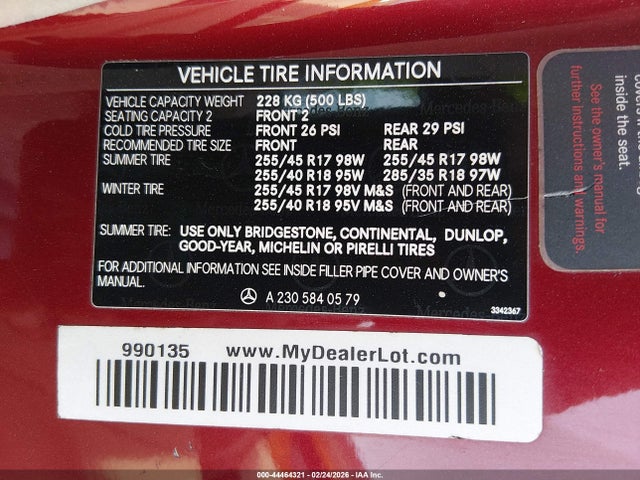 2005 MERCEDES-BENZ SL 500 WDBSK75F15F092280 Photo 8