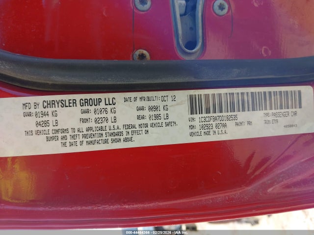 2013 DODGE DART 1C3CDFBA7DD182535 Photo 8