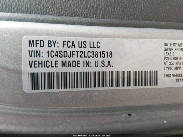 Dodge Durango Pursuit Awd 2020 1C4SDJFT2LC381518 Image 9