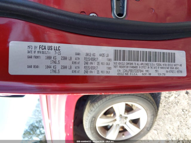 1C4NJPBB1FD397844 Jeep Patriot Sport