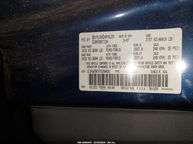 2007 DODGE DAKOTA 1D3HW28K97S200691 Photo 8