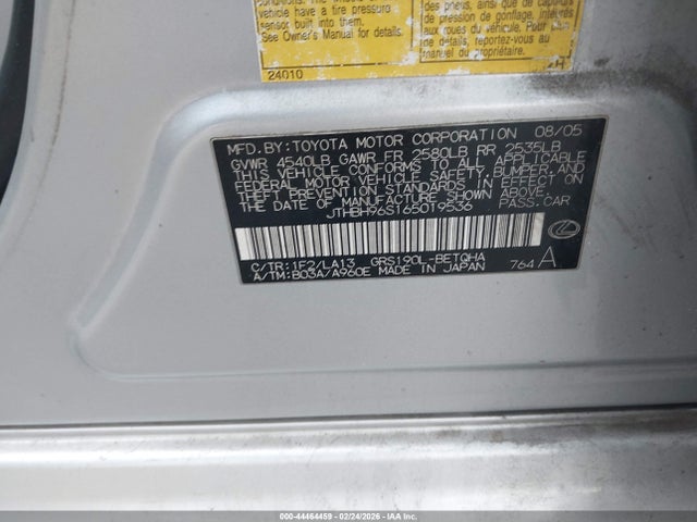 Продажа на аукционе авто 2006 Lexus Gs 300, vin: JTHBH96S165019536, номер лота: 44464459