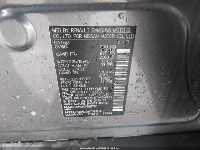 Nissan ROGUE SV 2019 KNMAT2MV3KP519793 Image 9