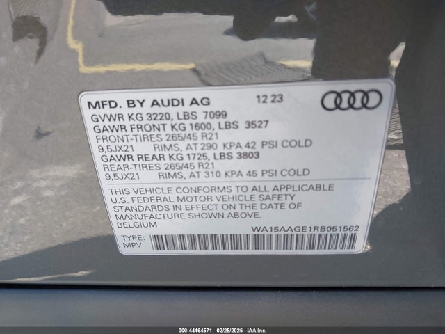 2024 AUDI Q8 E-TRON WA15AAGE1RB051562 Photo 8