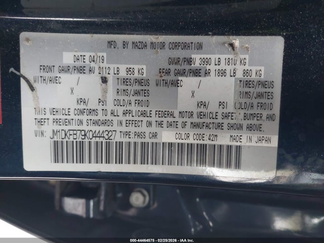 Продаж на аукціоні авто 2019 Mazda Cx-3 Sport, vin: JM1DKFB79K0444327, номер лоту: 44464575