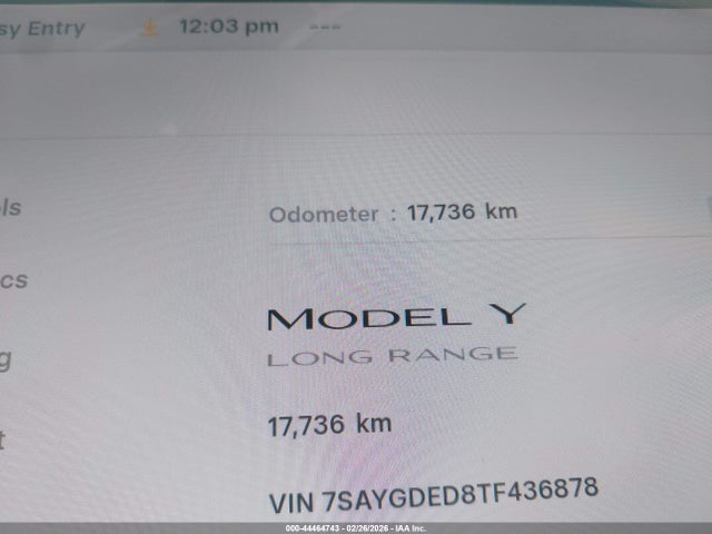2026 TESLA MODEL Y 7SAYGDED8TF436878 Photo 6