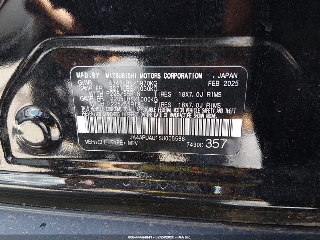 2025 MITSUBISHI OUTLANDER SPORT JA4ARUAU1SU005586 Photo 8