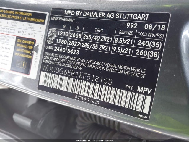 2019 MERCEDES-BENZ AMG GLC 43 WDC0G6EB1KF518105 Photo 8