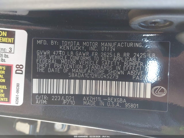 58ADA1C12RU045279 Lexus ES 300H