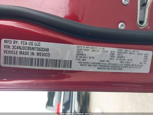 2021 JEEP COMPASS 3C4NJDCB5MT563349 Photo 8