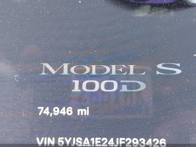 Продаж на аукціоні авто 2018 Tesla Model S 100d/75d/p100d, vin: 5YJSA1E24JF293426, номер лоту: 44465012