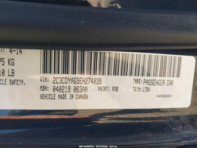 Dodge Challenger Sxt 2014 2C3CDYAG9EH274039 Image 9