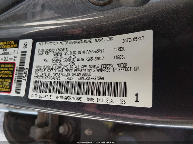 5TFAZ5CN7HX041923 Toyota Tacoma Trd Sport