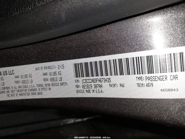 1C3CCCAB3FN673435 Chrysler 200 Limited