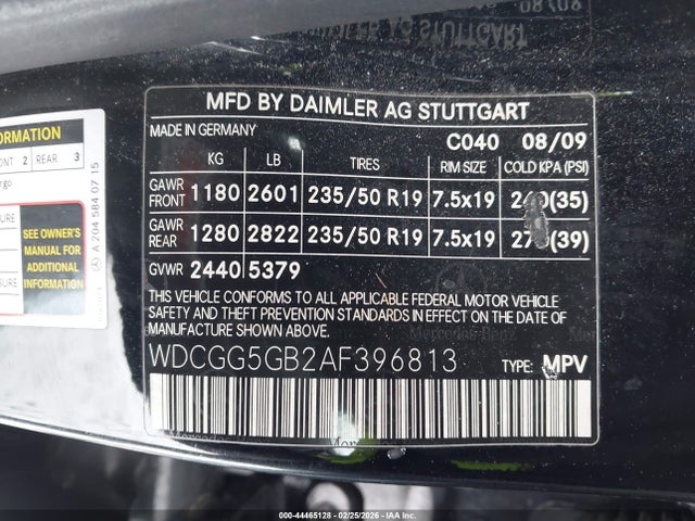 Aukcja sprzedaży 2010 Mercedes-benz Glk 350, vin: WDCGG5GB2AF396813, numer aukcji: 44465128