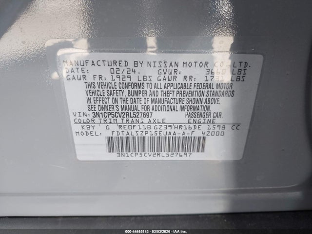 Nissan Kicks Sv Xtronic Cvt 2024 3N1CP5CV2RL527697 Image 9