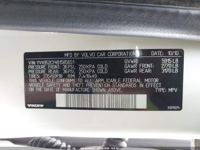 2011 VOLVO XC90 YV4952CY4B1585651 Photo 8