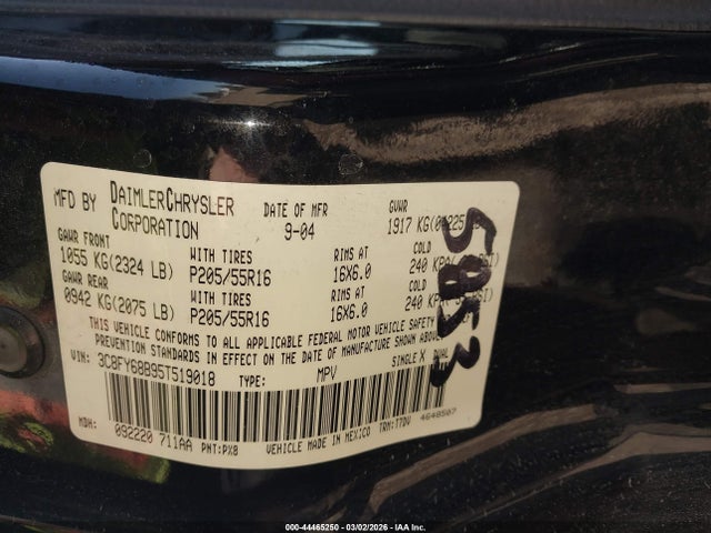 Aukcja sprzedaży 2005 Chrysler Pt Cruiser Limited, vin: 3C8FY68B95T519018, numer aukcji: 44465250