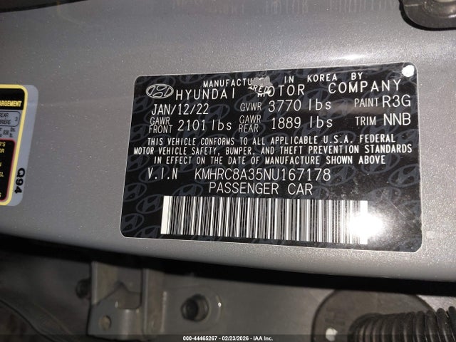 2022 HYUNDAI VENUE KMHRC8A35NU167178 Photo 8