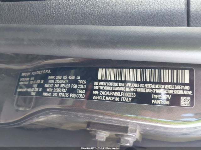 ZACNJBAB6LPL00233 Jeep Renegade Upland 4x4