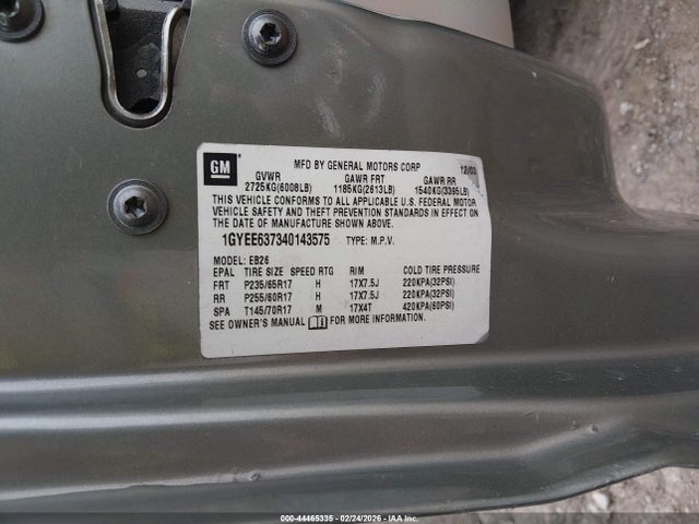 2004 CADILLAC SRX 1GYEE637340143575 Photo 8